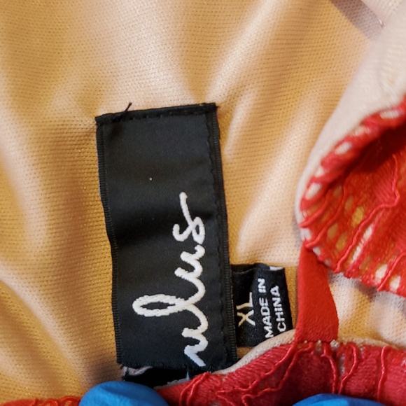 Lulu's women’s Scarlet Lace Overlay Dress fully lined in nude Size XL  NWOT - Picture 11 of 11